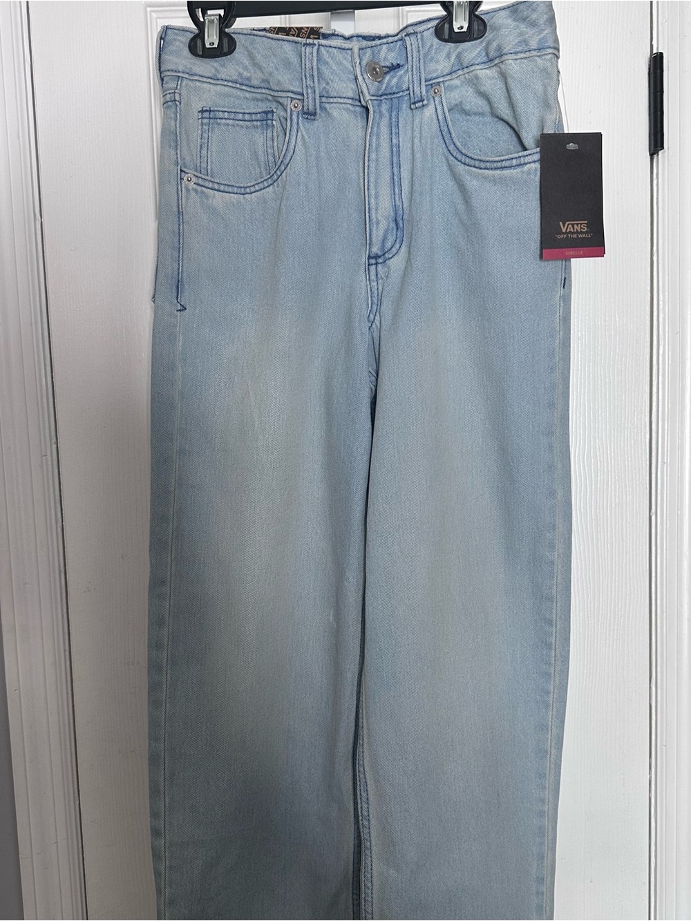 Boys Vans Light Wash Relaxed Straight Jeans Size 12.